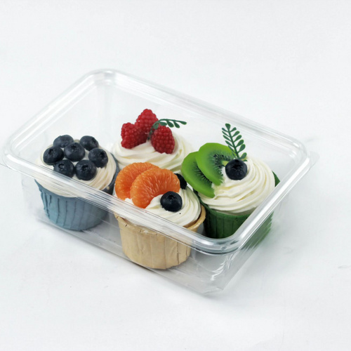 Free Sample Food Grad Plastic Bakery Goods Take out To Go Food Container Bakery Box