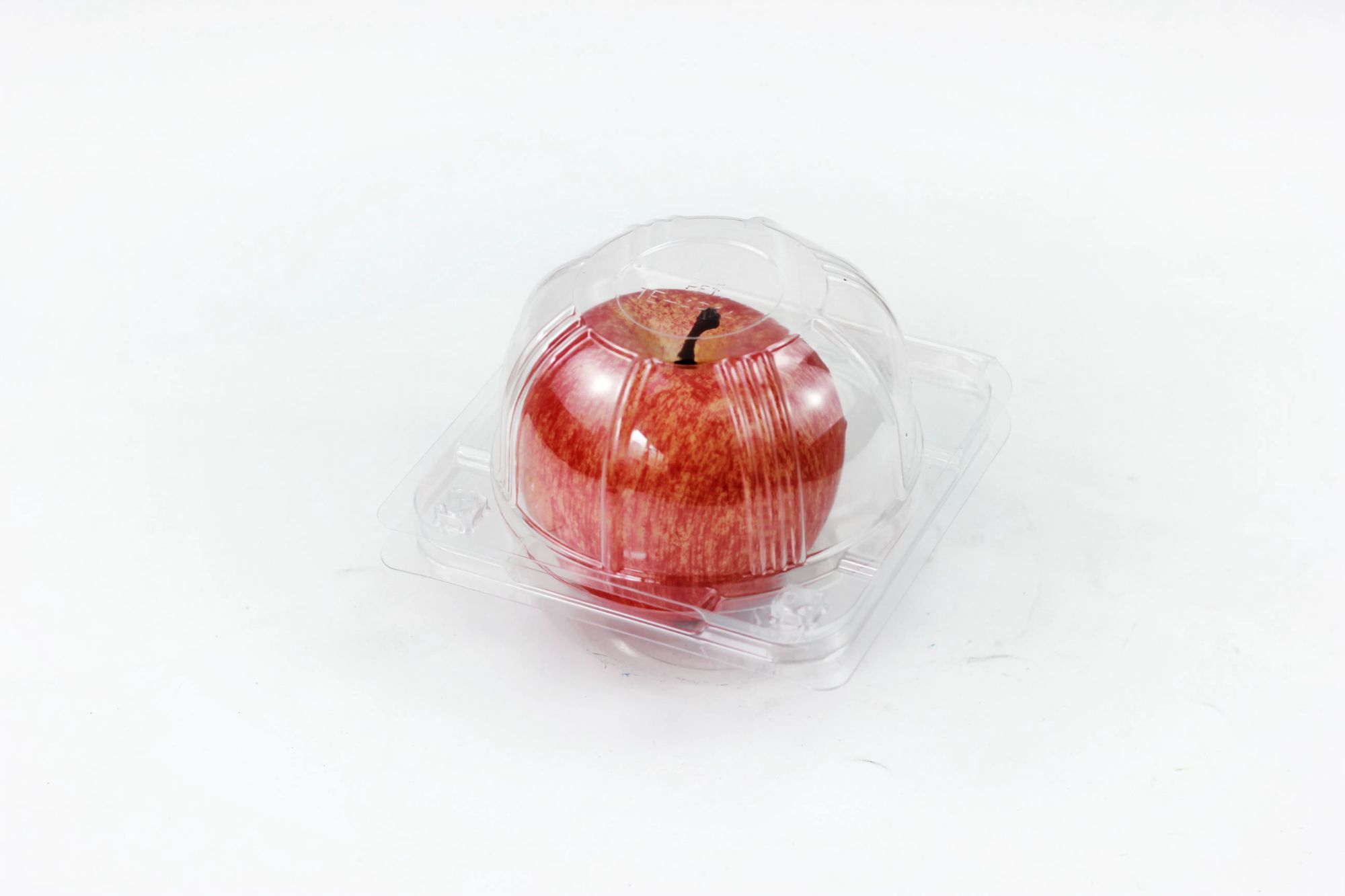 Free Sample 4 Section Clear Food Grad PET Plastic Fruit Container for Apples Peaches Oranges