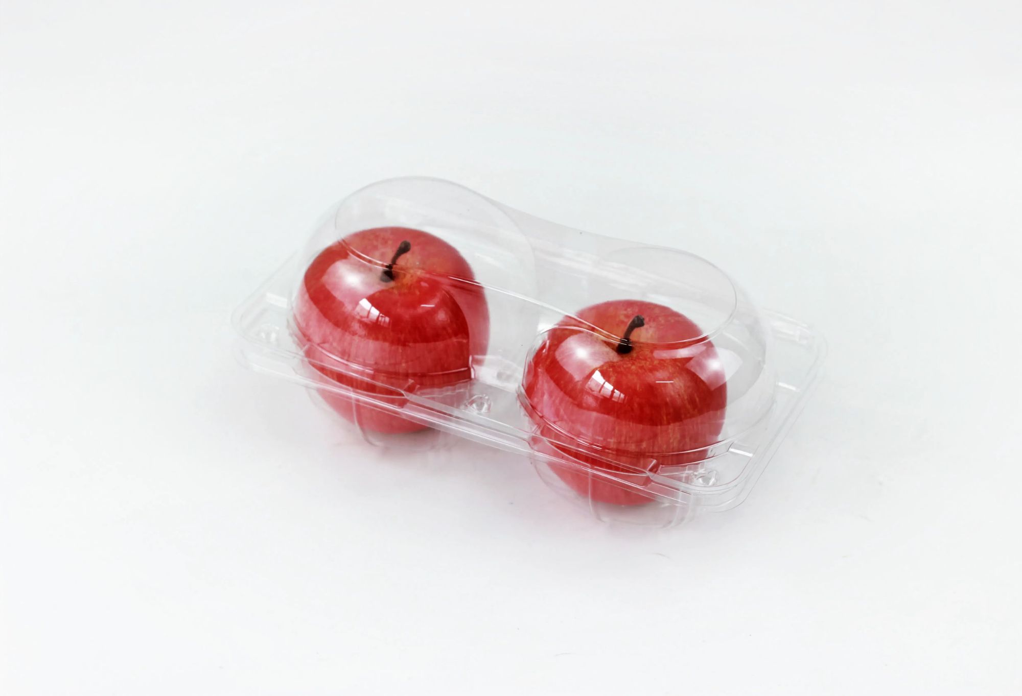 Free Sample 8 Section Clear Food Grad PET Plastic Fruit Container for Apples Peaches Oranges