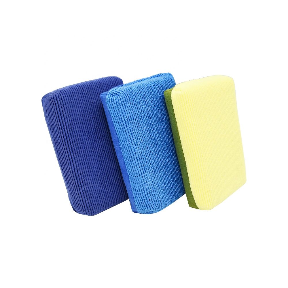 Eco Friendly Microfibre Pearl Suede Foam Sponge For Car Care Polish