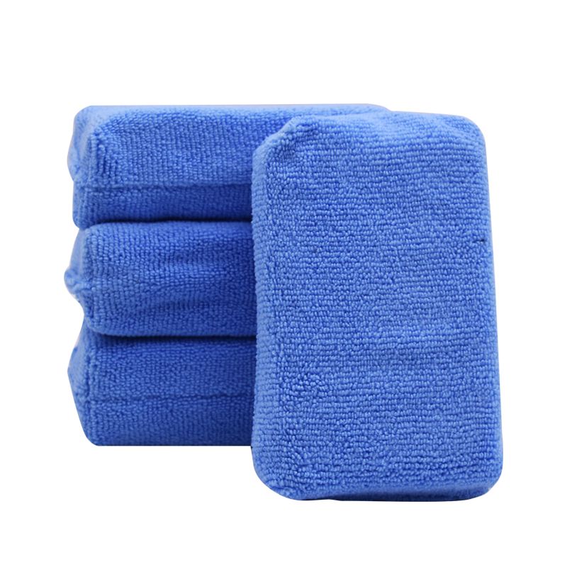 Wax Foam Pad Block Terry Microfiber Wax Applicator Sponge for Auto Detailing Polishing Buffing Cleaning