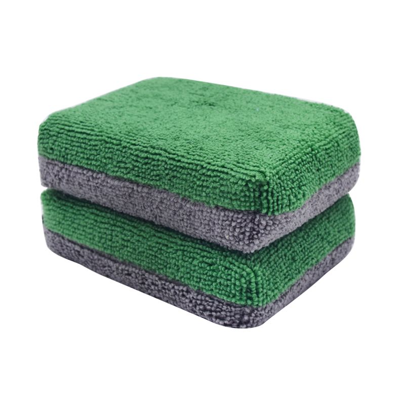 Wax Foam Pad Block Terry Microfiber Wax Applicator Sponge for Auto Detailing Polishing Buffing Cleaning