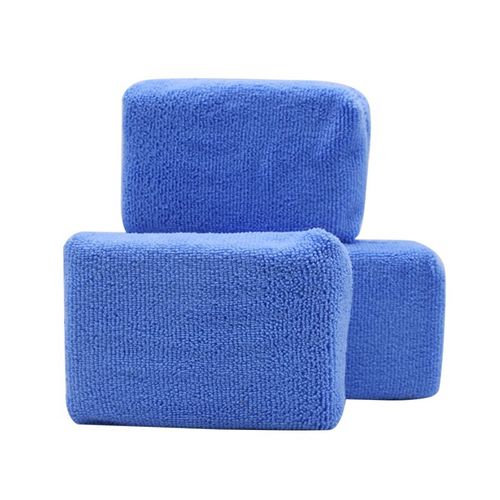 Wax Foam Pad Block Terry Microfiber Wax Applicator Sponge for Auto Detailing Polishing Buffing Cleaning