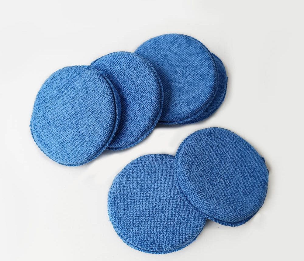 Microfiber Round Sponge Detailing Cleaning Wax Applicator Pads Polish Foam Sponges For Cars