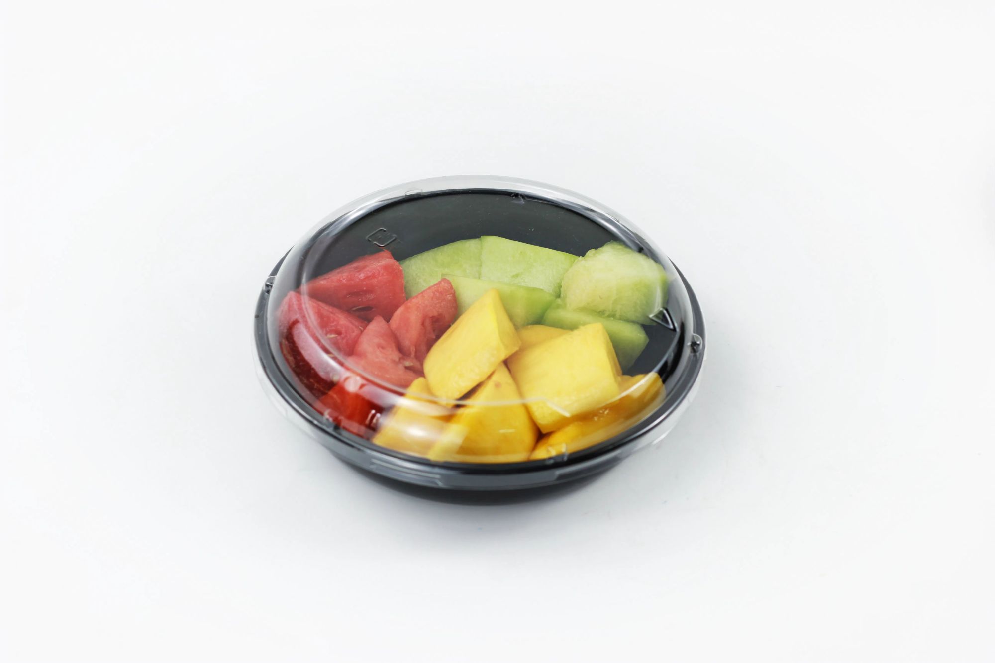 Free Sample 3 Section Food Grad PET Plastic Tray Food Container for Salad Fruit Snacks