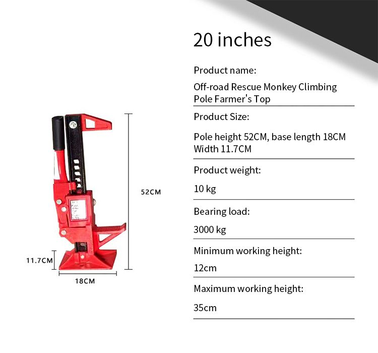 Portable Outdoor Vehicle Rescue Lifting Tool Farmer Jack