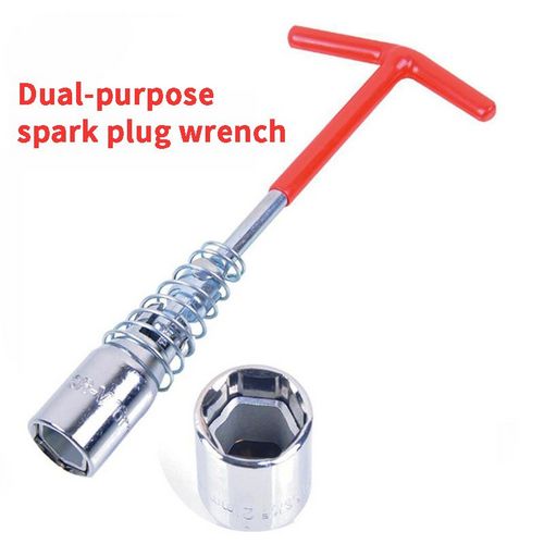 T Type Universal Joint Spanner Remover Installer Spark Plug Socket Wrench