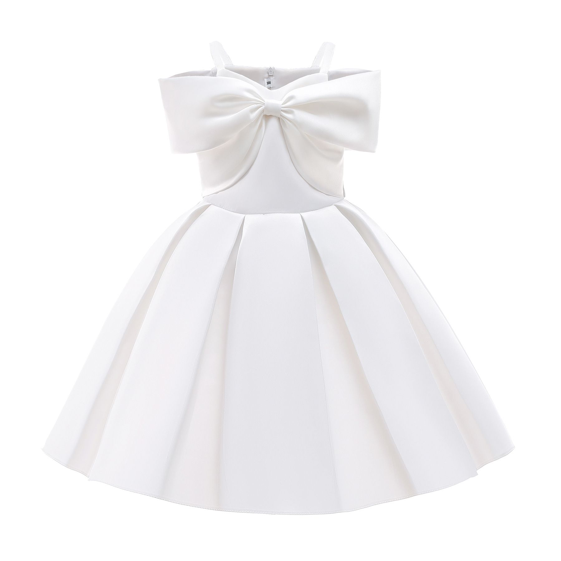 New Dresses for Girls - White and Pink Summer Sleeveless Princess Dress, Fashionable Kids Party Wear