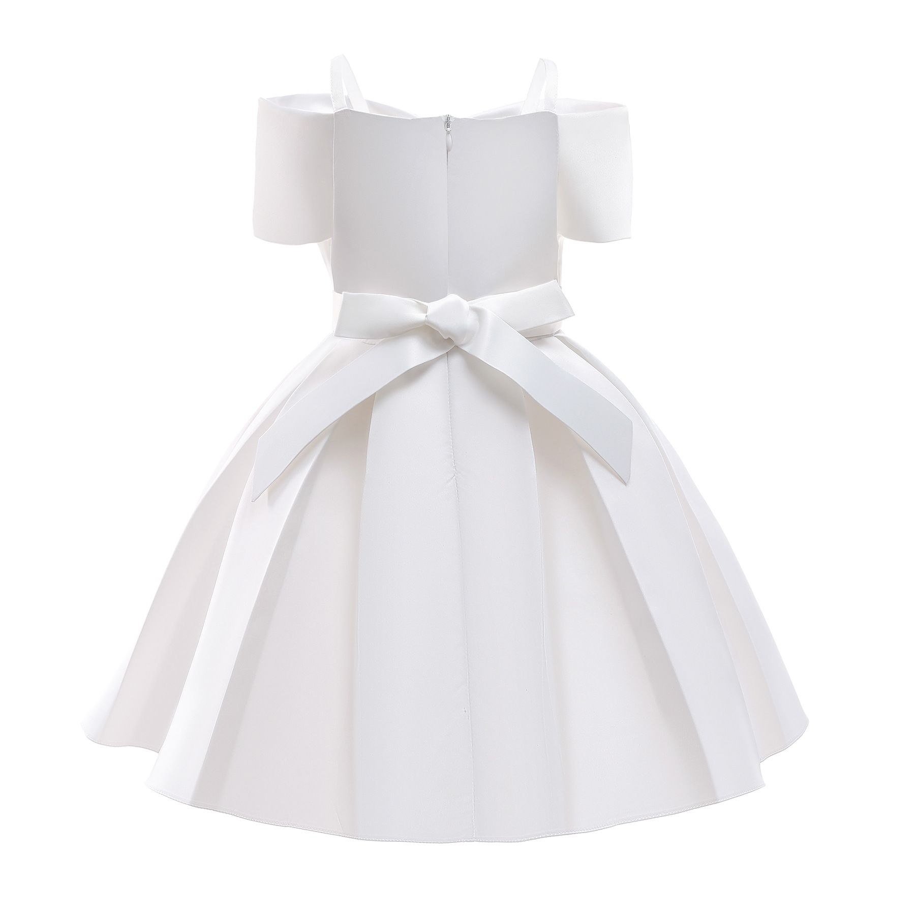 New Dresses for Girls - White and Pink Summer Sleeveless Princess Dress, Fashionable Kids Party Wear