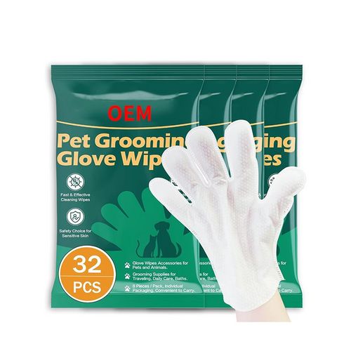 OEM pet grooming glove wipes 32pcs