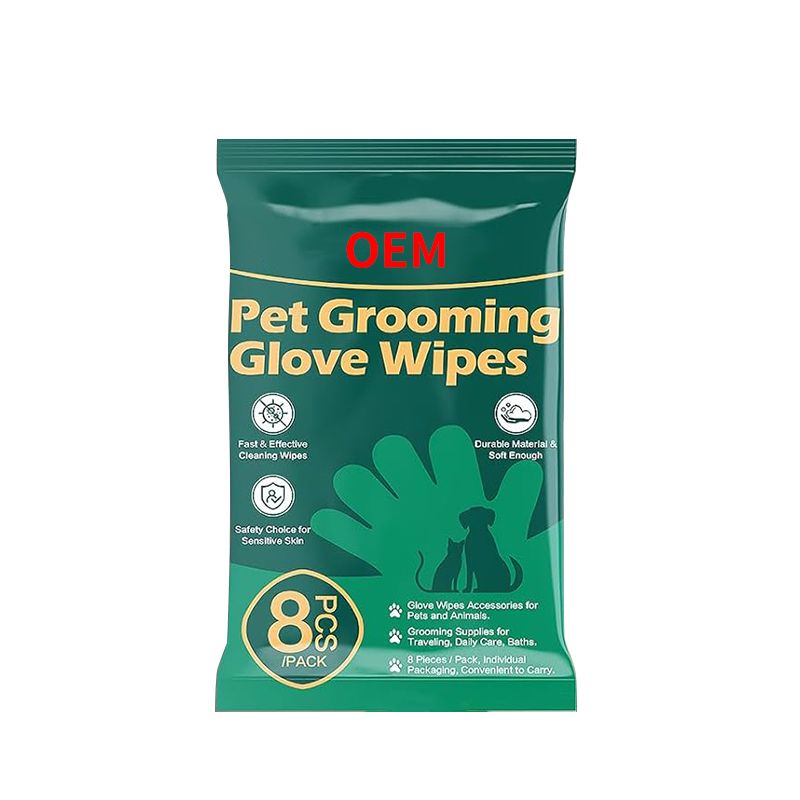 OEM pet grooming glove wipes 32pcs