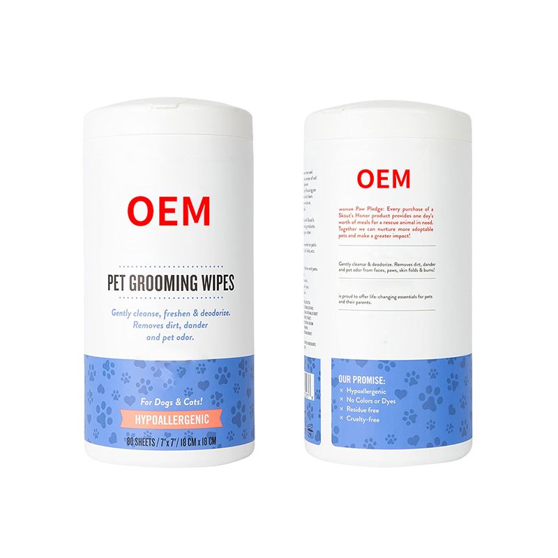 OEM pet grooming wipes-Gently cleanse,freshen & deodorize 80sheets