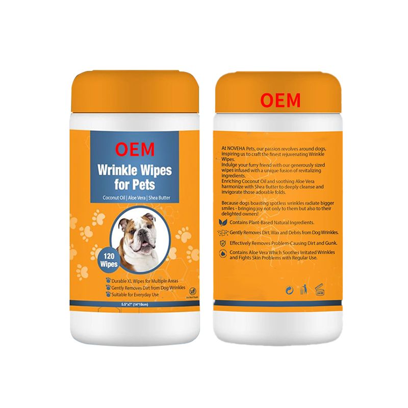 OEM pet wrinkle wipes for pets 120 wipes-Suitable for Everyday Use