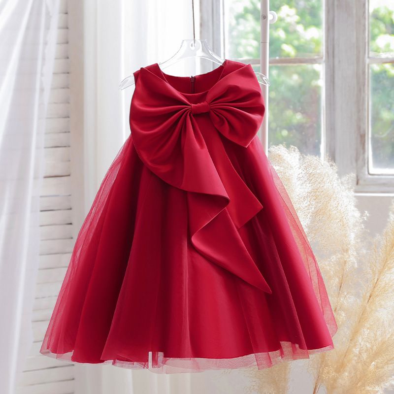 Exclusive cross-border princess dresses, elegant girls' tutus, high-end performance and bow party dresses