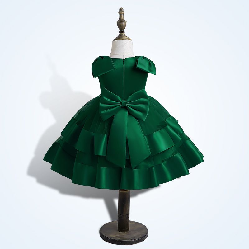 European and princess tutu skirt for toddler girls, bow sleeve layered cake skirt, perfect for birthdays, high-end parties