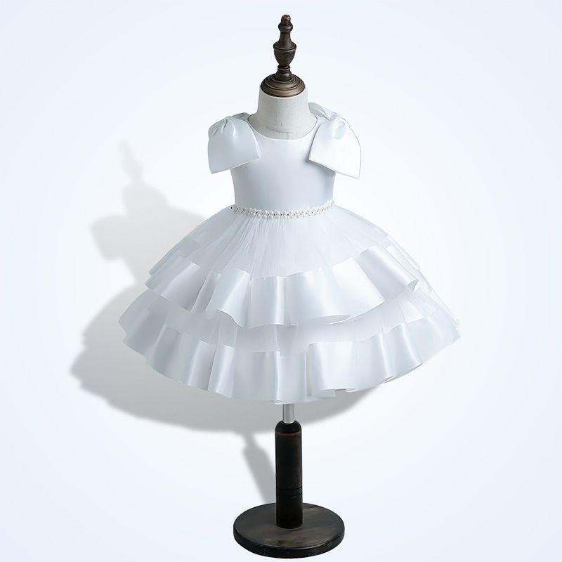 European and princess tutu skirt for toddler girls, bow sleeve layered cake skirt, perfect for birthdays, high-end parties