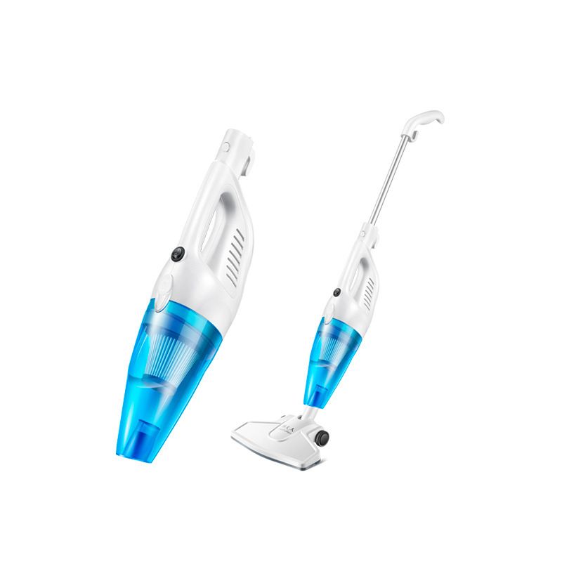 Household 2 In 1 Small High Power Strong Suction Electric Handheld Vacuum Cleaner With Push Rod Floor Brush For Home Wet And Dry