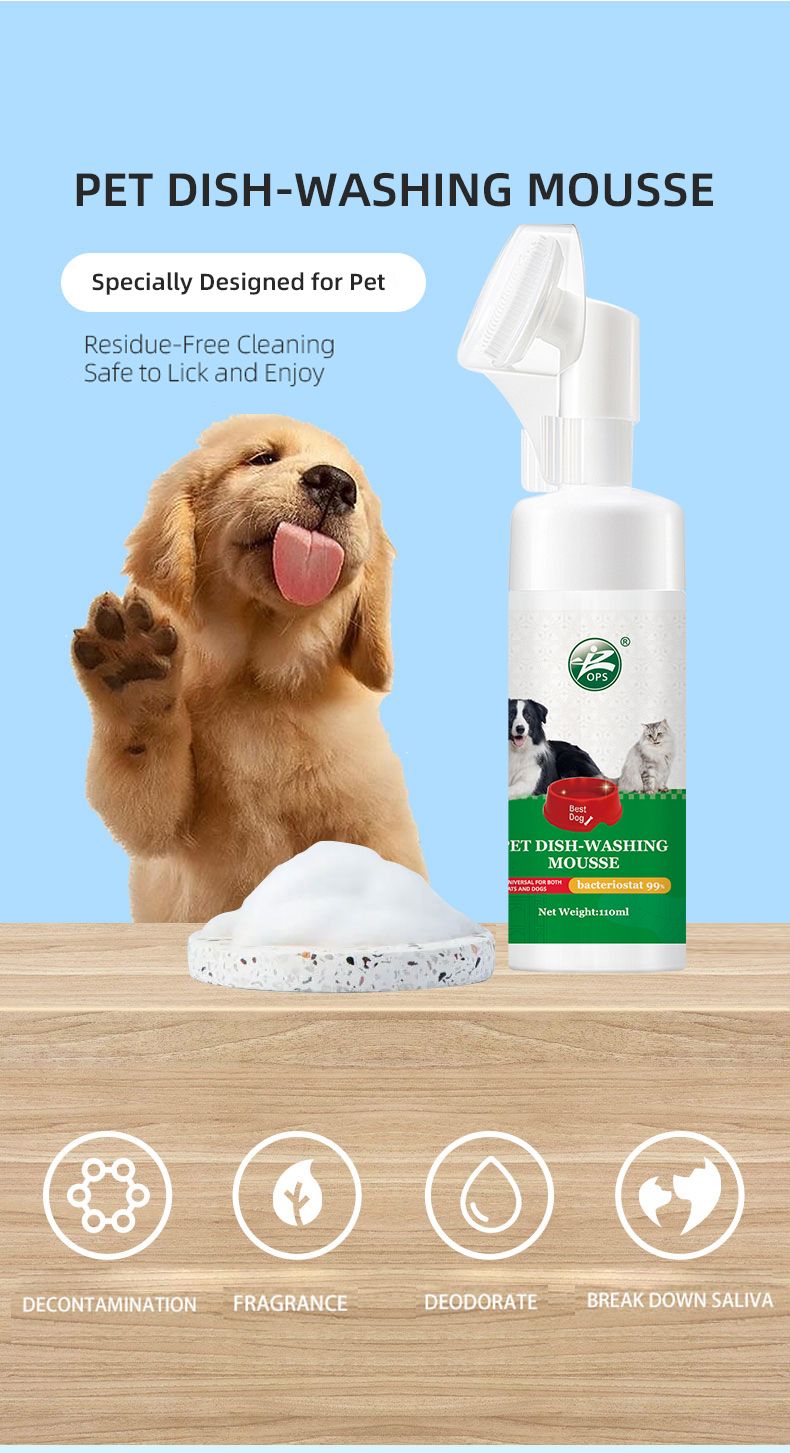 Factory New Design Eco-Friendly Pet Dish-Washing Mousse 110ml