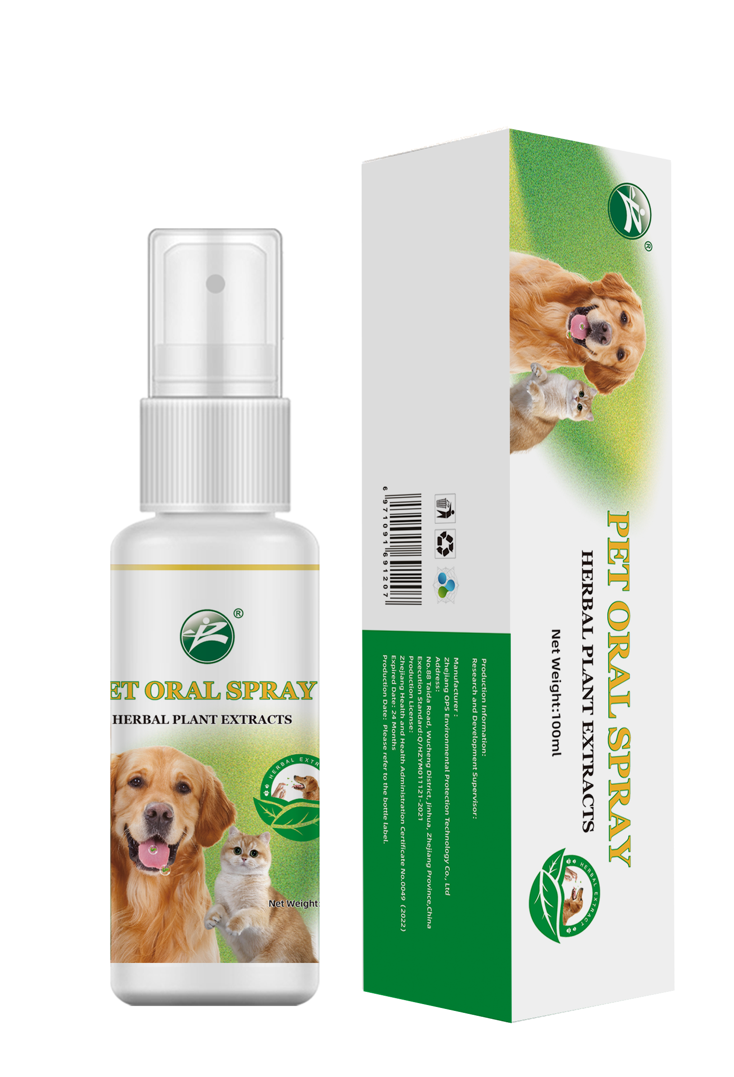 Perfume Spray Hot Selling 100ml Pet Oral Care OEM for Cats and Dogs