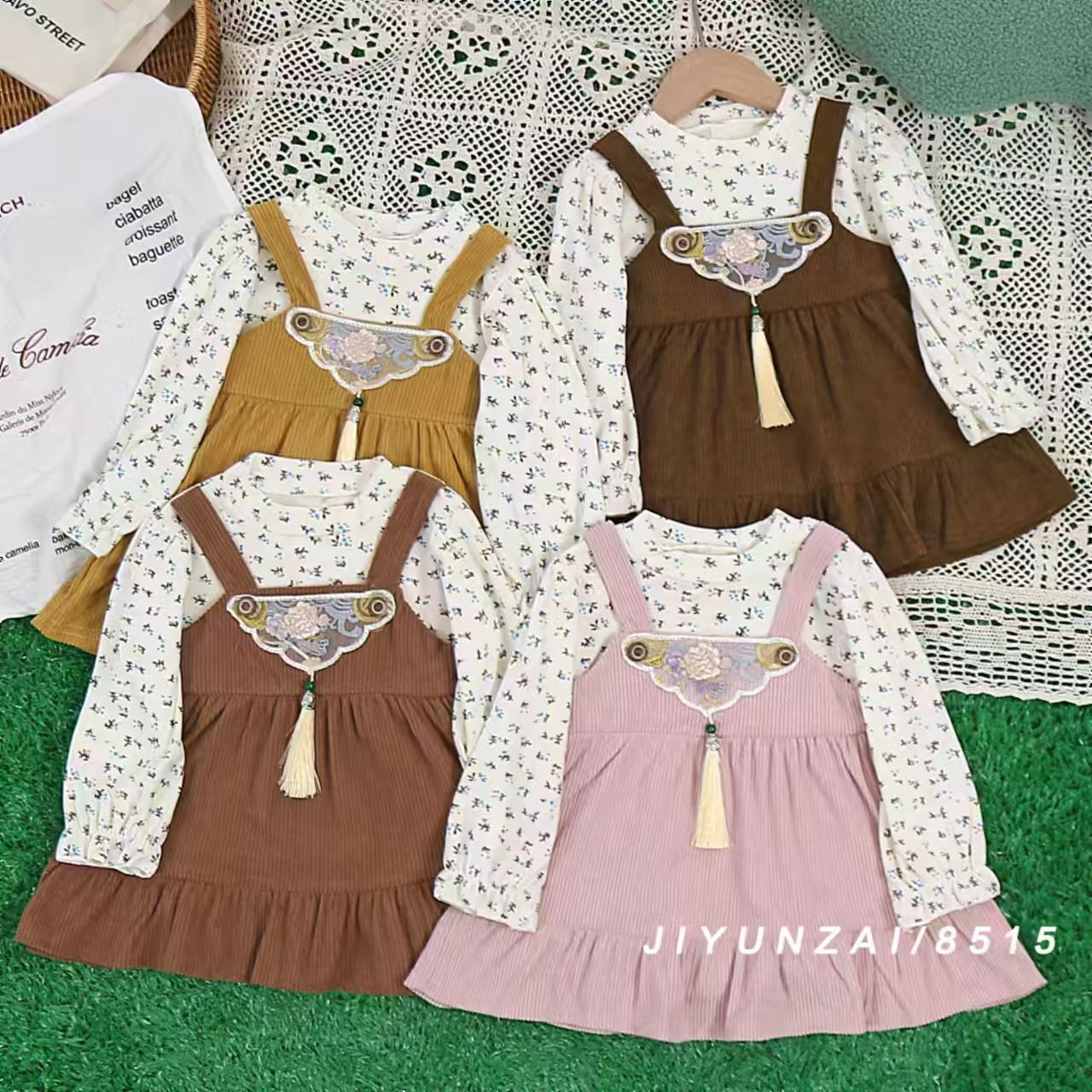 Children's dress long sleeved dress girls' princess dress child clothing