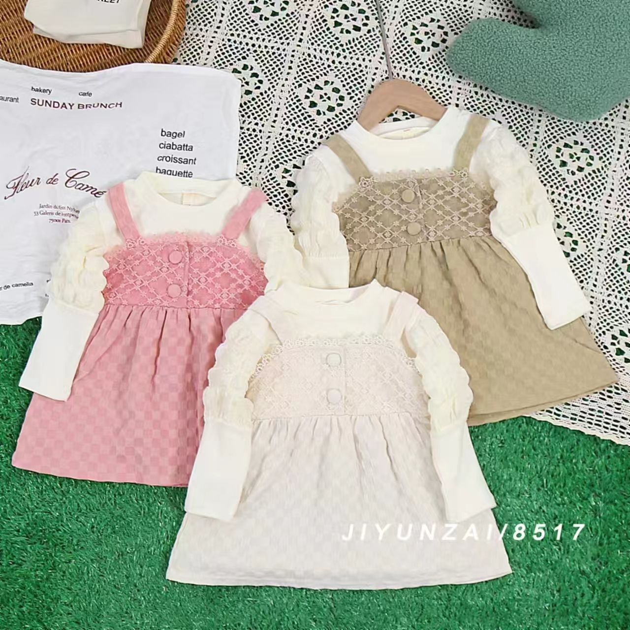 Children's dress long sleeved dress girls' princess dress child clothing