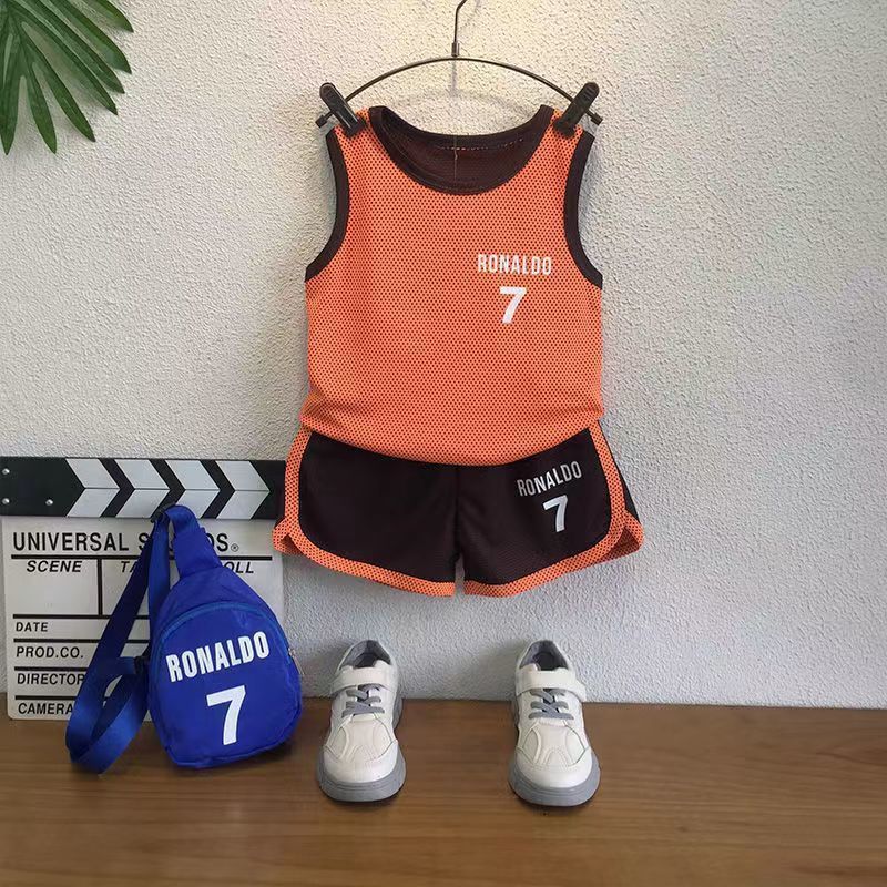 Summer Baby Boys Sports Suit Children Vest Shorts Set Casual Jerseys Quick Dry