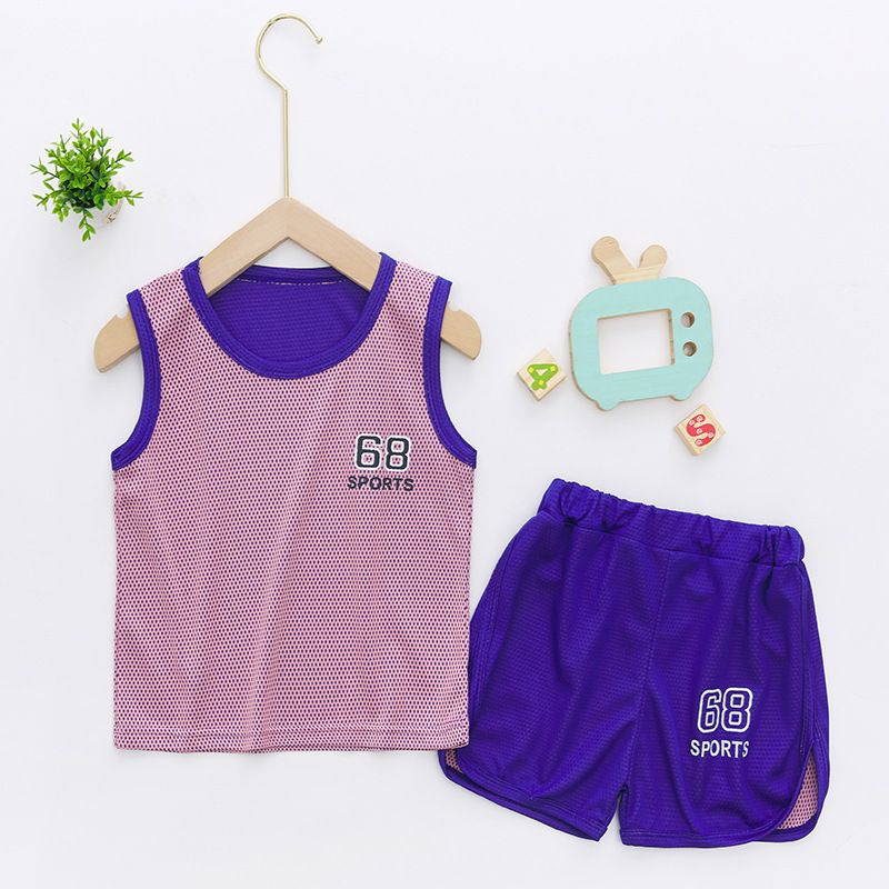 Kids Boys Girls Summer Sports Shorts Suit Children Basketball Clothes Jersey Set