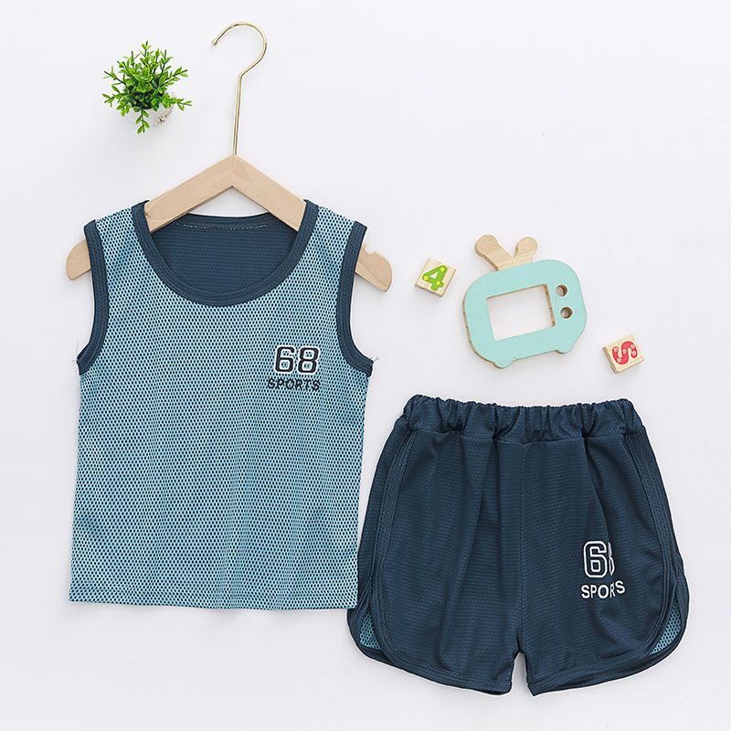 Kids Boys Girls Summer Sports Shorts Suit Children Basketball Clothes Jersey Set