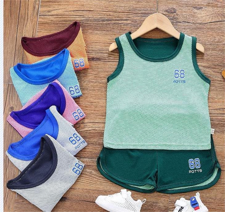 Summer Kids Baby Boys Girls Basketball Jerseys Child Sports Outfits Clothes Sets