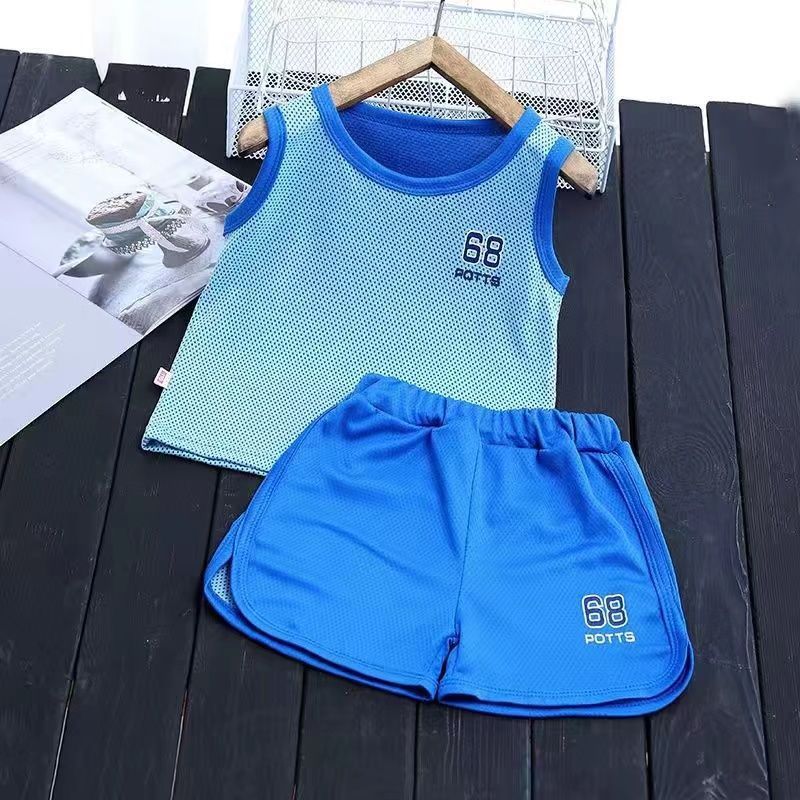 2Pcs Set Basketball Clothes Children Summer Sports Suit Kids Boys Jersey Outfits