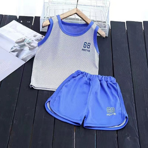 2Pcs Set Basketball Clothes Children Summer Sports Suit Kids Boys Jersey Outfits