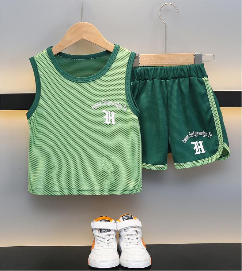 Kids Boys Quick Dry Jerseys Sports Shirts Atheltic Shorts Set Tracksuit Workout