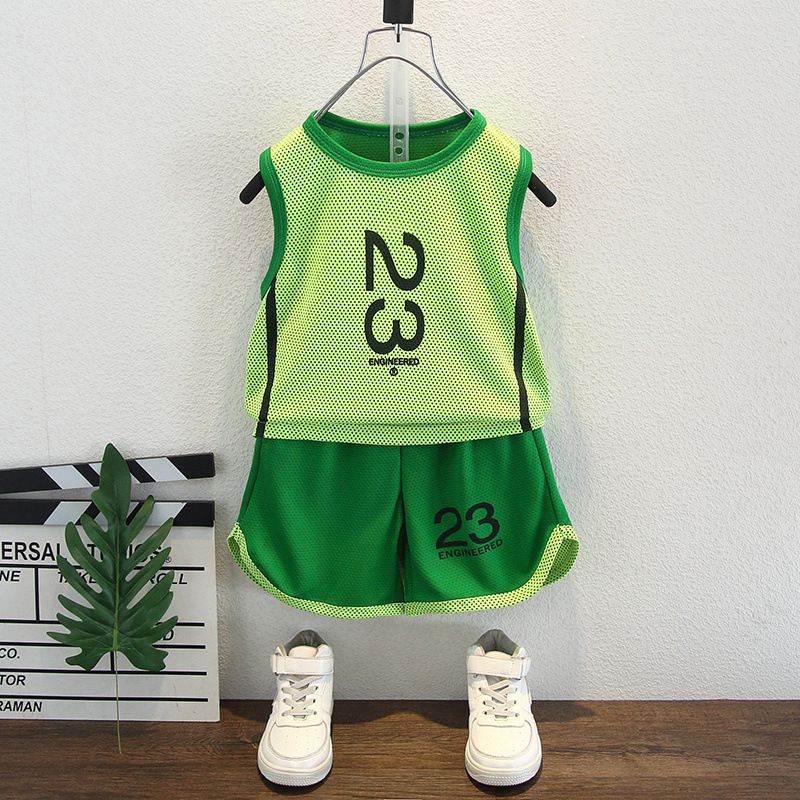 Kids Girls Boys Sports Sets 2 Pieces T-shirt And Shorts Quick-Drying Tracksuit