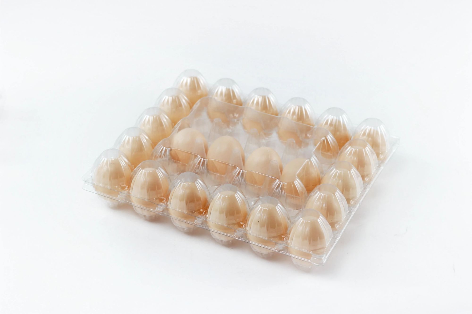 Clear Egg Cartons Plastic Bulk Empty Egg Tray for Chicken Farm Business Market Home Refrigerator Storage 2*5 grids