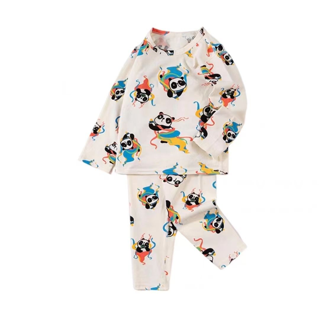 wholesale children clothes boys and girls cartoon printed pajamas setcotton new design sleeping clothes cartoon pajamas