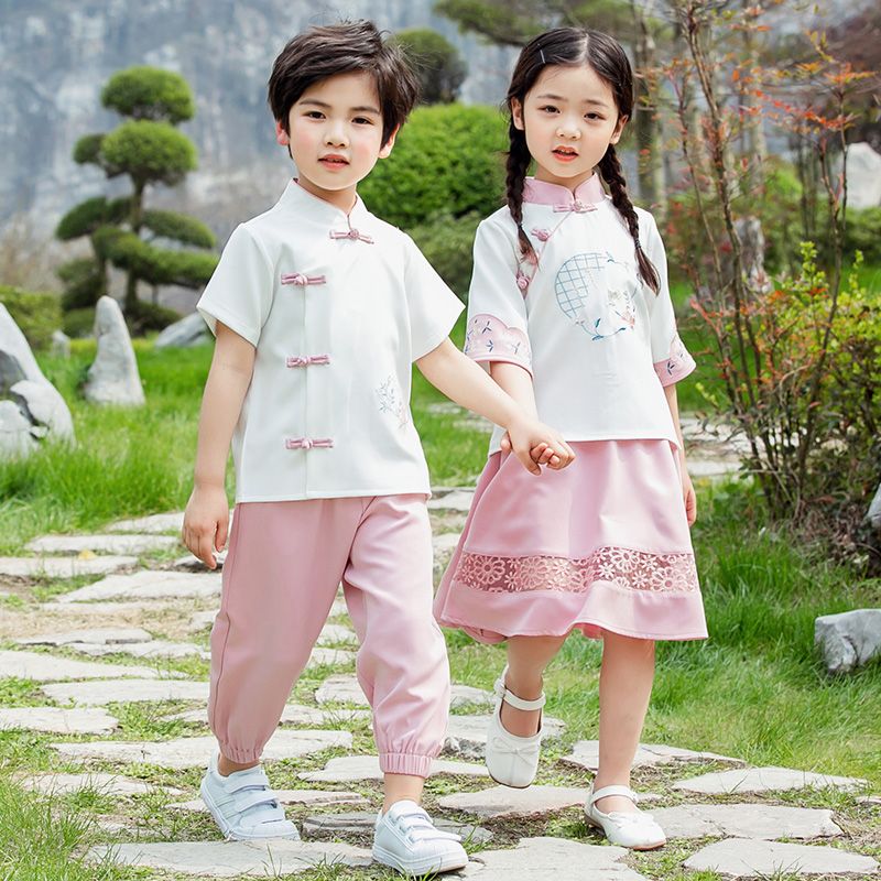 Children Ancient Hanfu Chinese Style National Summer set Primary school student