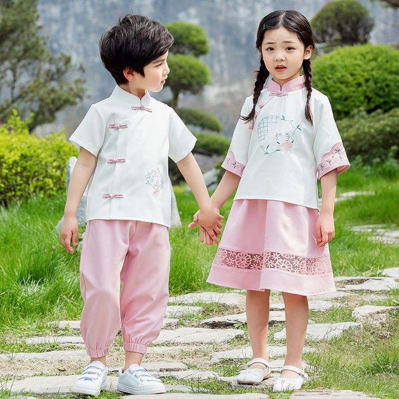 Children Ancient Hanfu Chinese Style National Summer set Primary school student