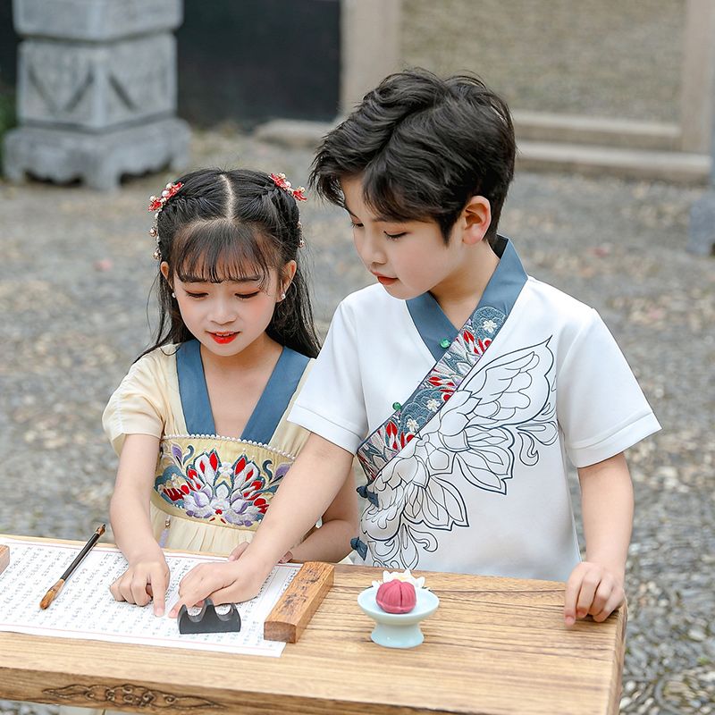 Children's ancient Hanfu Chinese -style national summer elementary school service refreshing