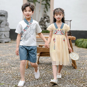 Children's ancient Hanfu Chinese -style national summer elementary school service refreshing