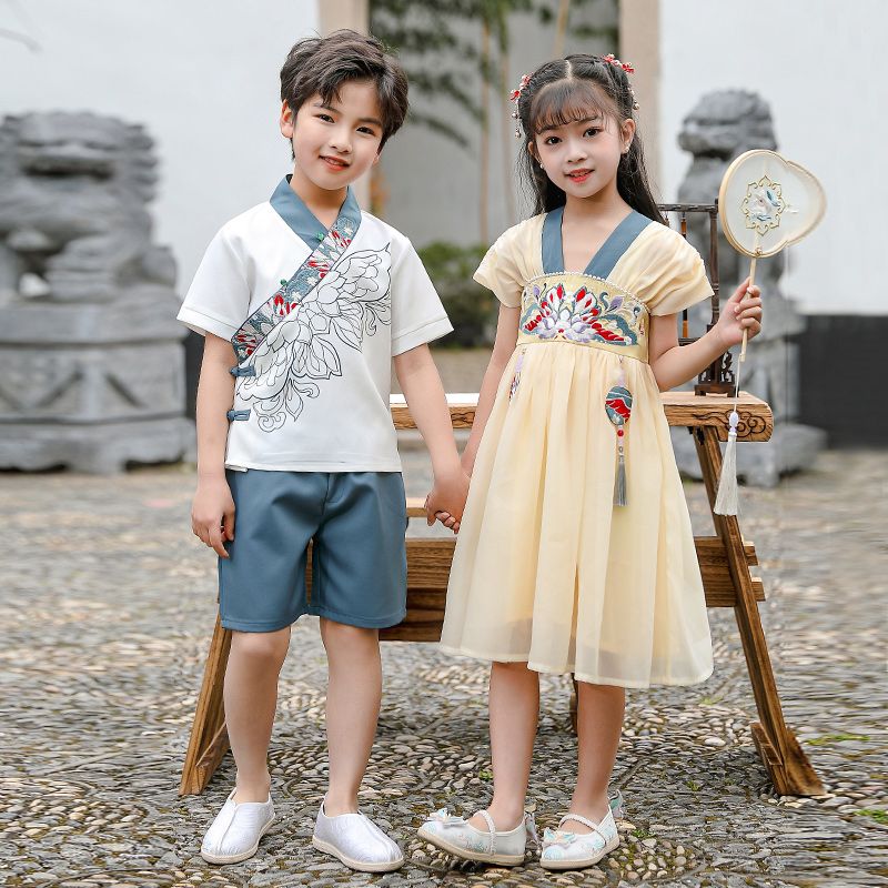 Children's ancient Hanfu Chinese -style national summer elementary school service refreshing