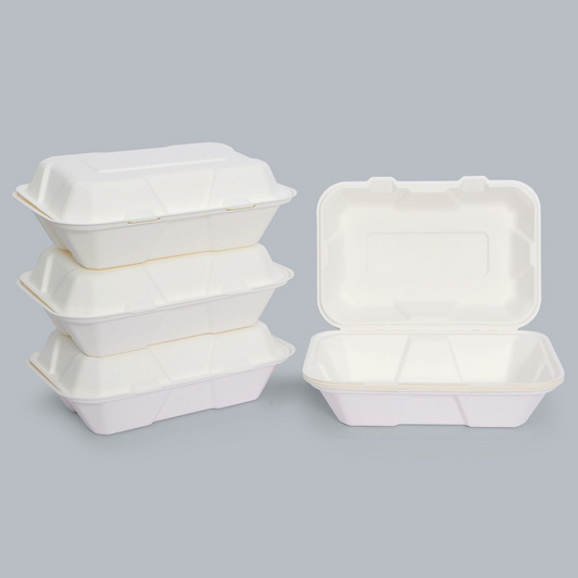 Disposable Tableware 9*6 Inch Flip-top Box Meal Box Factory Price Wholesale Food Packaging Environmentally Friendly