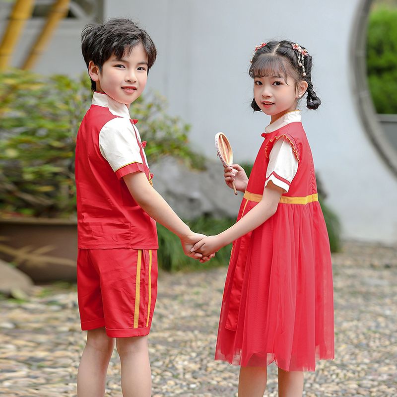 Children's ancient Hanfu Chinese -style national summer elementary school students' second grade