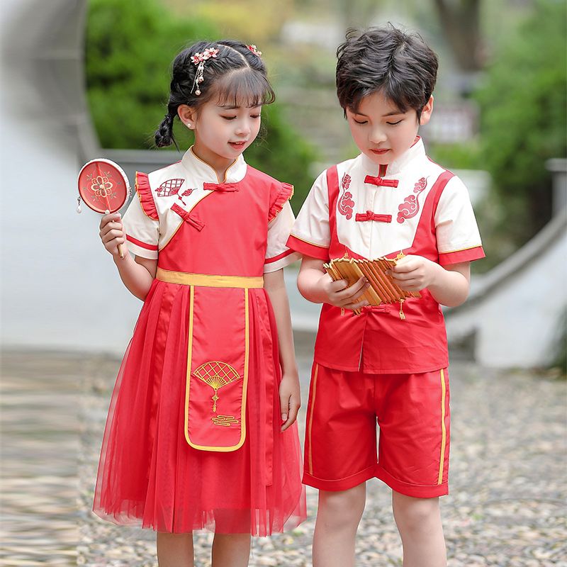 Children's ancient Hanfu Chinese -style national summer elementary school students' second grade