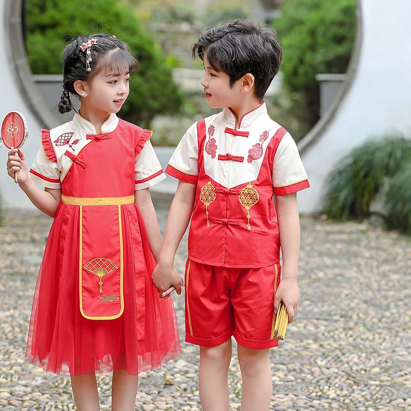 Children's ancient Hanfu Chinese -style national summer elementary school students' second grade