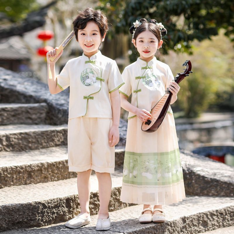 Children's ancient Hanfu Chinese -style national summer elementary school students