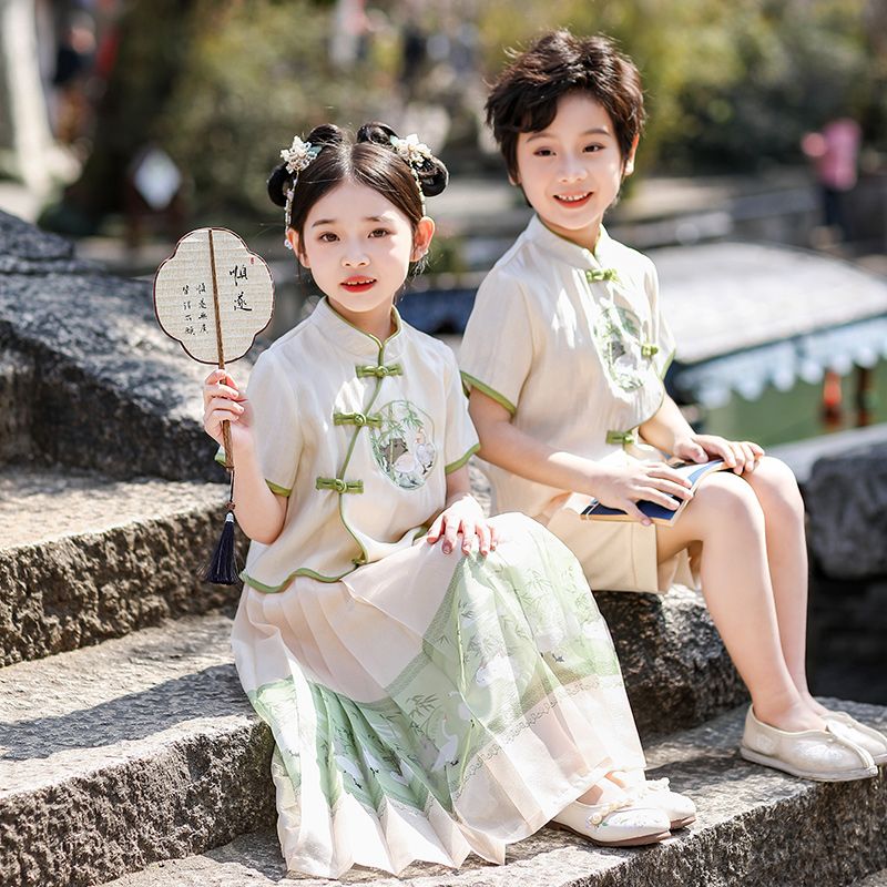 Children's ancient Hanfu Chinese -style national summer elementary school students