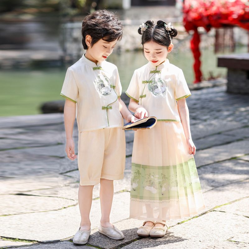 Children's ancient Hanfu Chinese -style national summer elementary school students