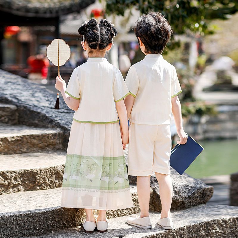 Children's ancient Hanfu Chinese -style national summer elementary school students