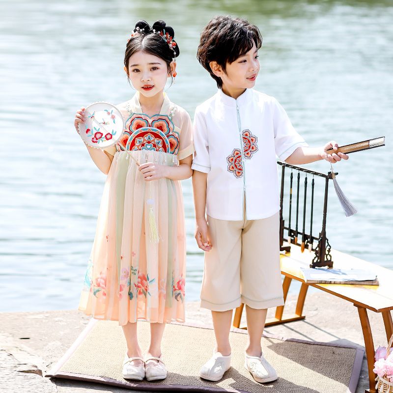 Children's ancient Hanfu Chinese -style national summer elementary school students' national performance