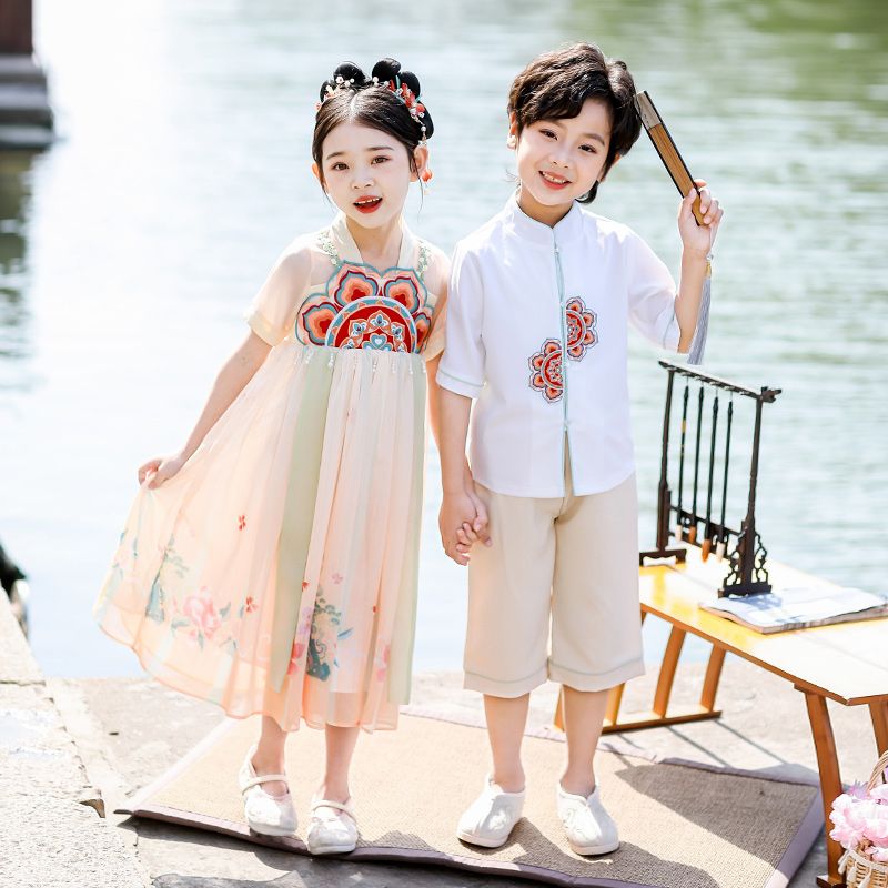 Children's ancient Hanfu Chinese -style national summer elementary school students' national performance